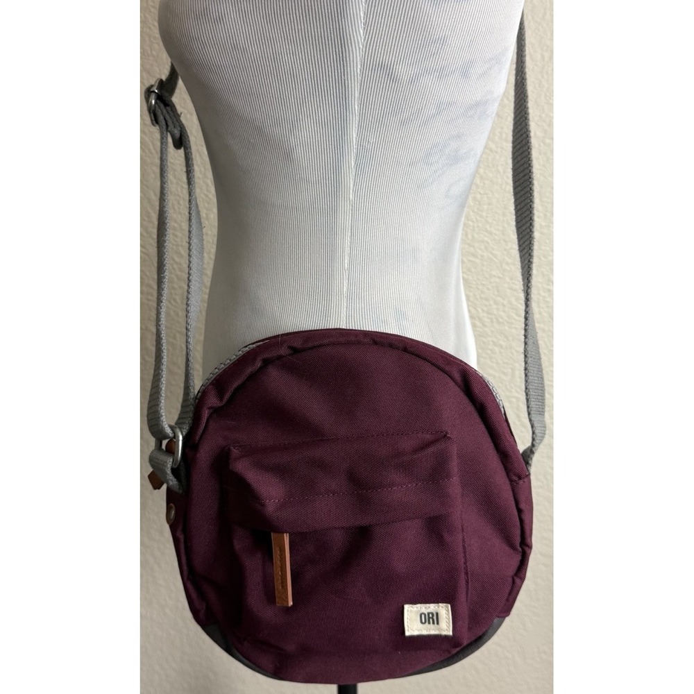Ori London Paddington D Hip Bag Maroon Recycled Round‎ Crossbody Purse